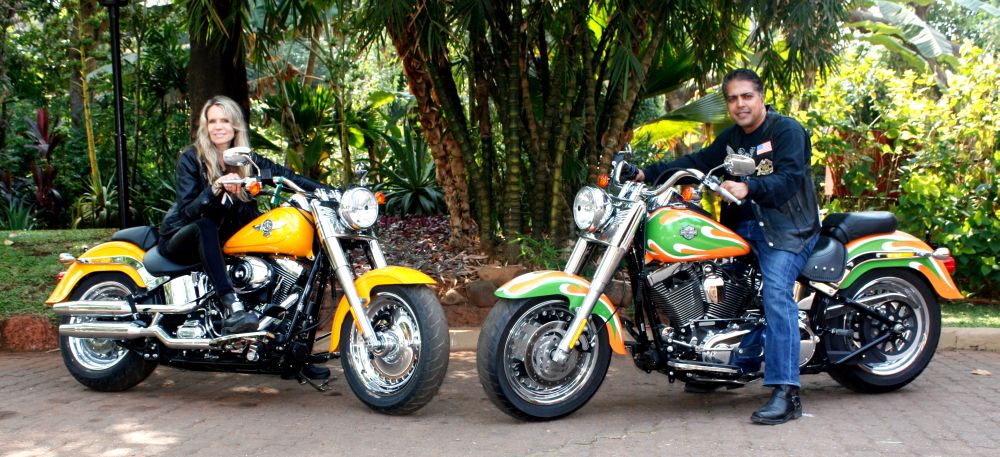 Anoop Prakash(MD - Harley-Davidson India) with Karen Davidson(Creative Director, General Merchandise-H-D Motor Company) at 110th Anniversary Celebrations - Goa