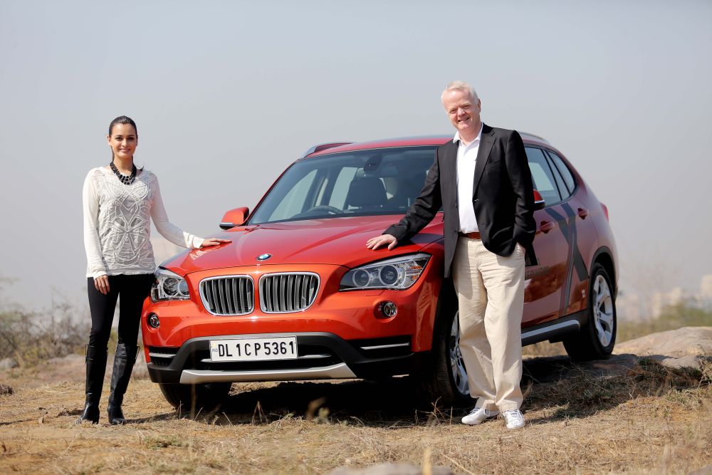 Mr. Philipp von Sahr, President, BMW Group India and Ms. Dia Mirza with the new BMW X1