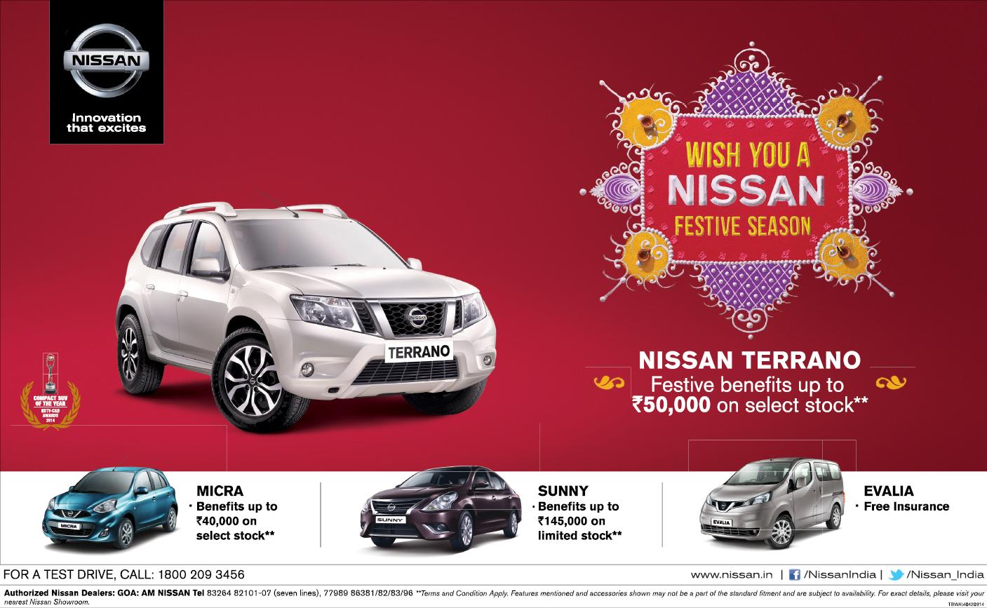 Discounts on Nissan Models Goa