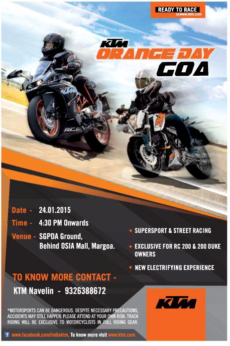 KTM Orange Day Goa