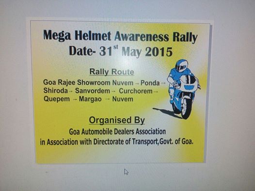 Helmet Awarness Ride Goa